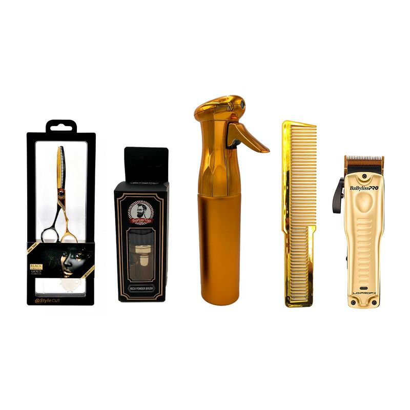 Combo Profesional Máquina de Corte Lo-Pro FX Gold 825 y Tijera de Pulir Golden Cobalt