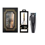 Combo Profesional Máquina de Corte Lithium FX BabylissPro y Tijera de Pulir Golden Cobalt