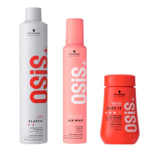 Kit OSiS Mousse x200ml +  Polvo de Fijación x10g  + Laca de Fijación Flexible x500ml Schwarzkopf