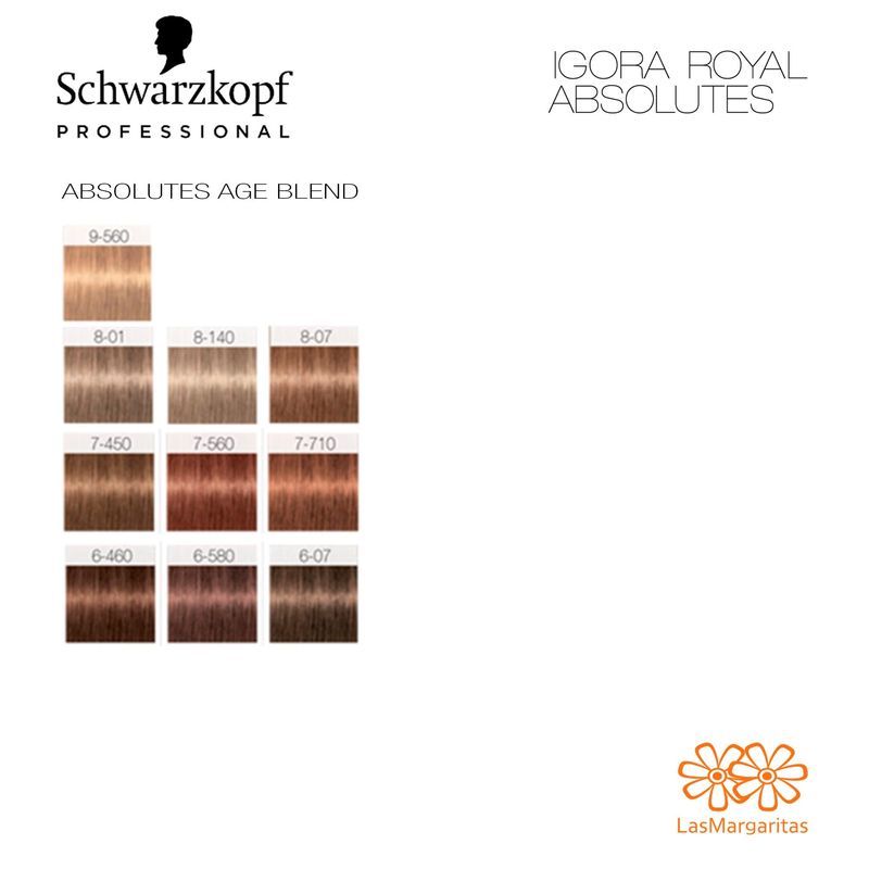Combo 4 Tinturas Igora Royal Absolutes Schwarzkopf Professional
