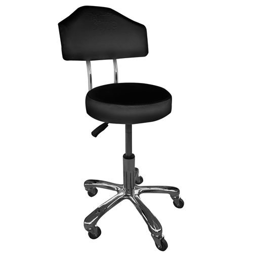 Taburete a Gas Negro con Respaldo 3098 TeknikStyle