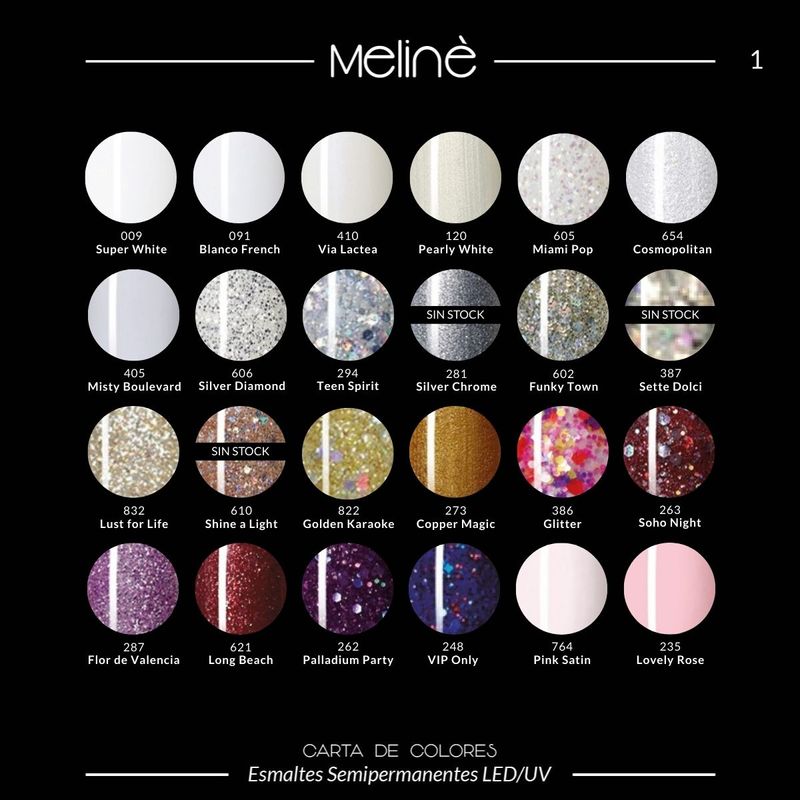 Combo 8 Esmaltes Semipermanentes Gel Uv/led Meliné