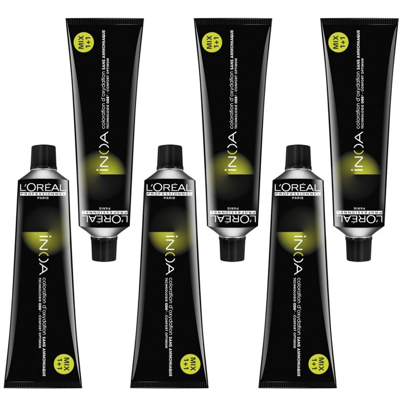 Kit Coloración: 6 Tinturas Inoa Loreal Professionnel sin Amoníaco