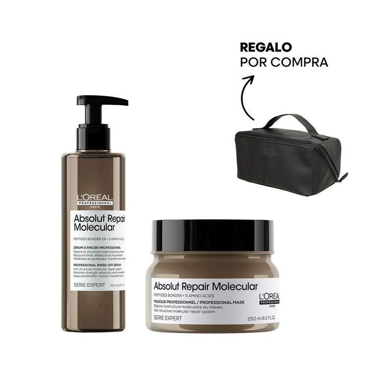 Kit Sérum De Enjuague + Máscara Absolut Repair Molecular Serie Expert L'Oréal Professionnel