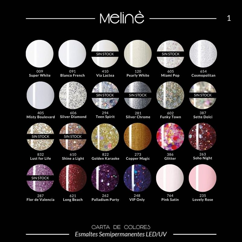 Kit 3x Esmaltes Semipermanentes Meliné Gel UV/LED x15ml