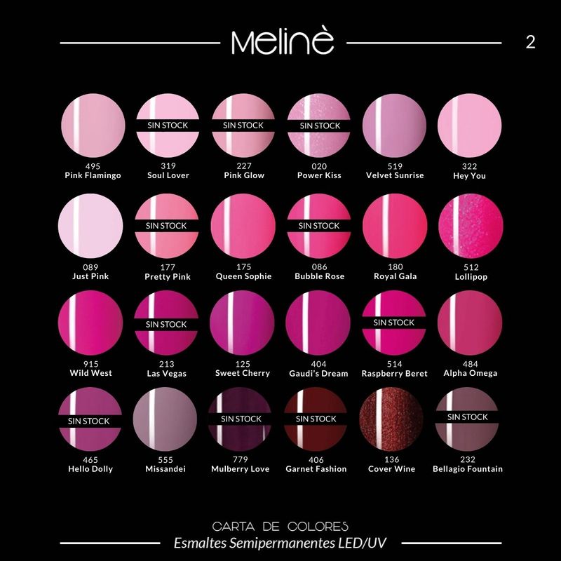 Combo 6 Esmaltes Semipermanentes Meliné