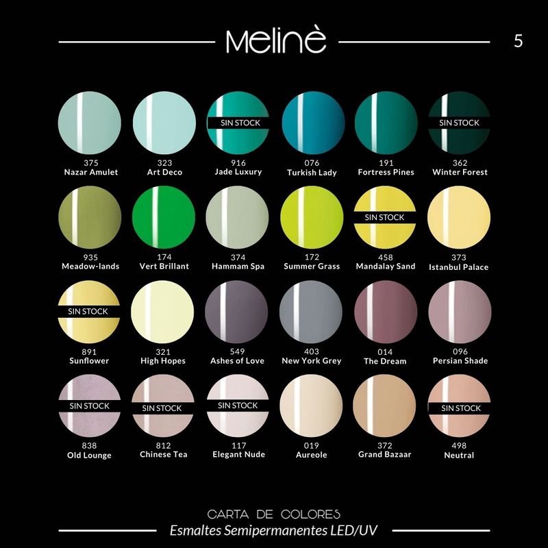 Combo 10 Esmaltes Semipermanentes Gel UV/LED Meliné