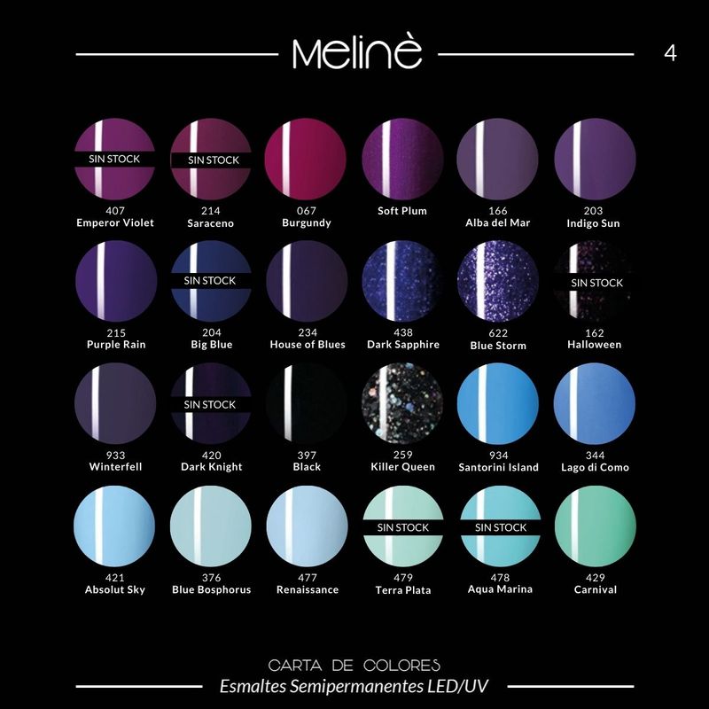 24 Esmaltes Semipermanentes Meline