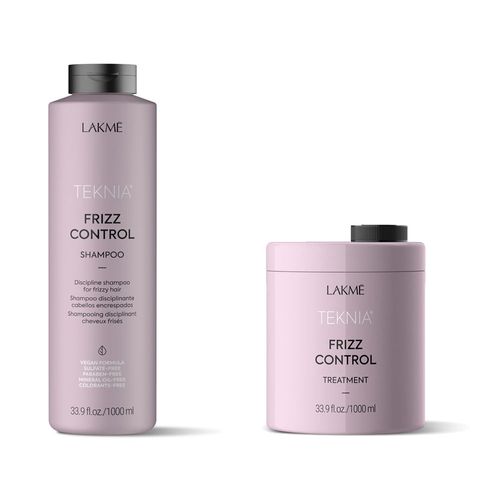 Kit Disciplinante Grande Shampoo + Tratamiento Control de Frizz Teknia Lakme