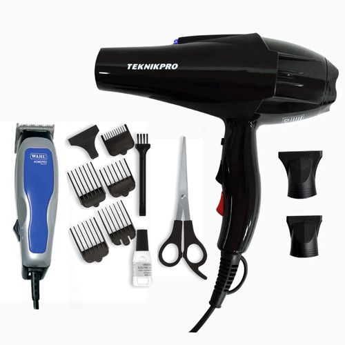 Máquina Home Cut Wahl + Secador Ion Storm Tekinkpro