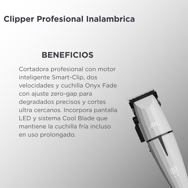 Combo Profesional JRL White Ghost Clipper + Trimmer