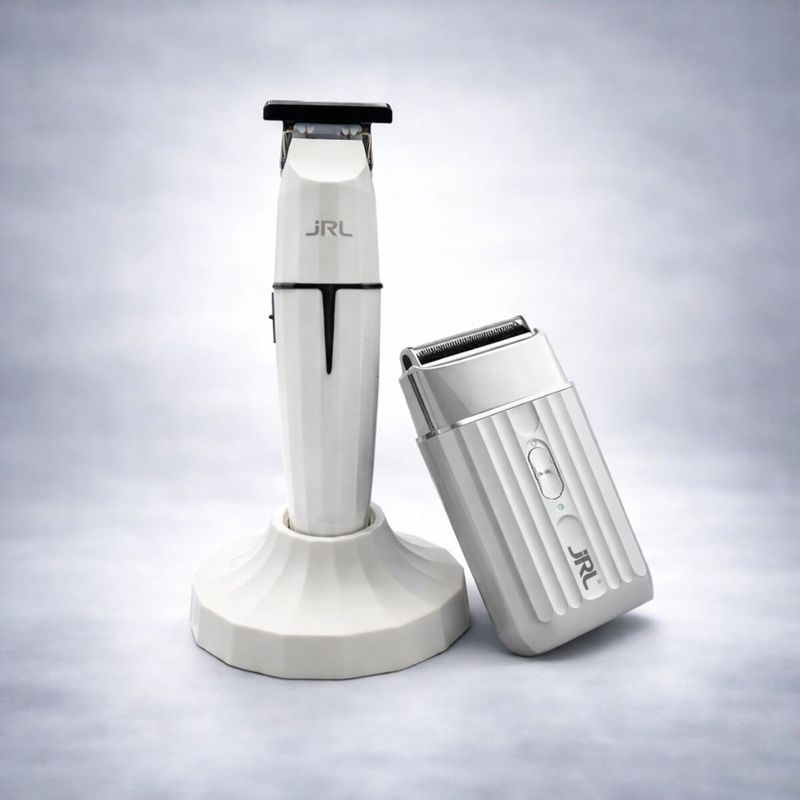Combo Profesional JRL Onix White Ghost Trimmer + Shaver