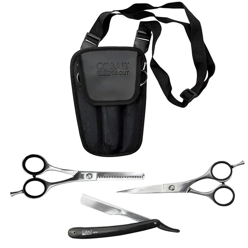 Combo Barbería tijeras + Posatijeras