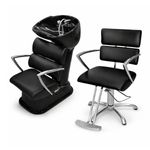 Combo Profesional Sillón Hidráulico & Lavacabezas Regulable R2 | TeknikStyle