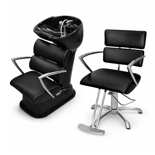 Combo Profesional Sillón Hidráulico & Lavacabezas Regulable R2 | TeknikStyle