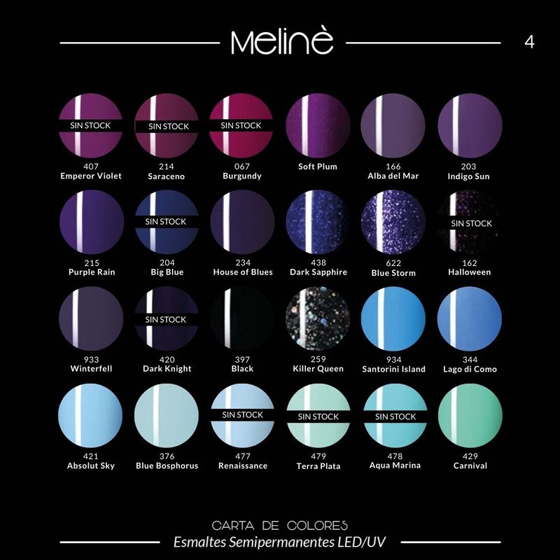 6 Esmaltes Semipermanentes Meliné +  Alicate + Removedores