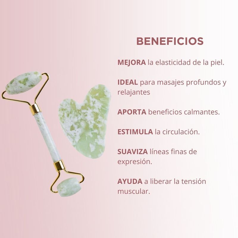 SET DE PIEDRAS JADE FACIAL Y ROLLO KEIKO