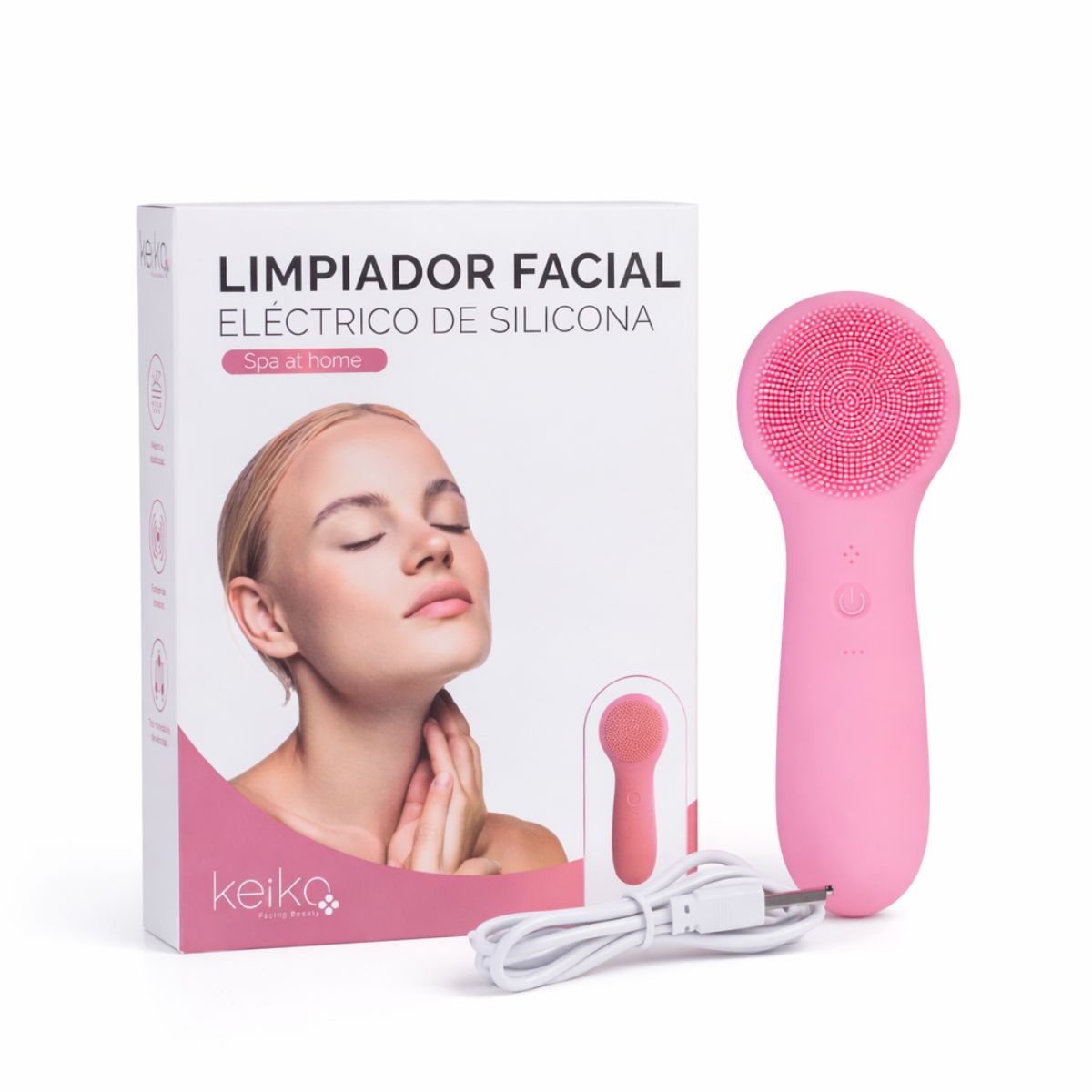 LIMPIADOR FACIAL ELECTRICO DE SILICONA KEIKO