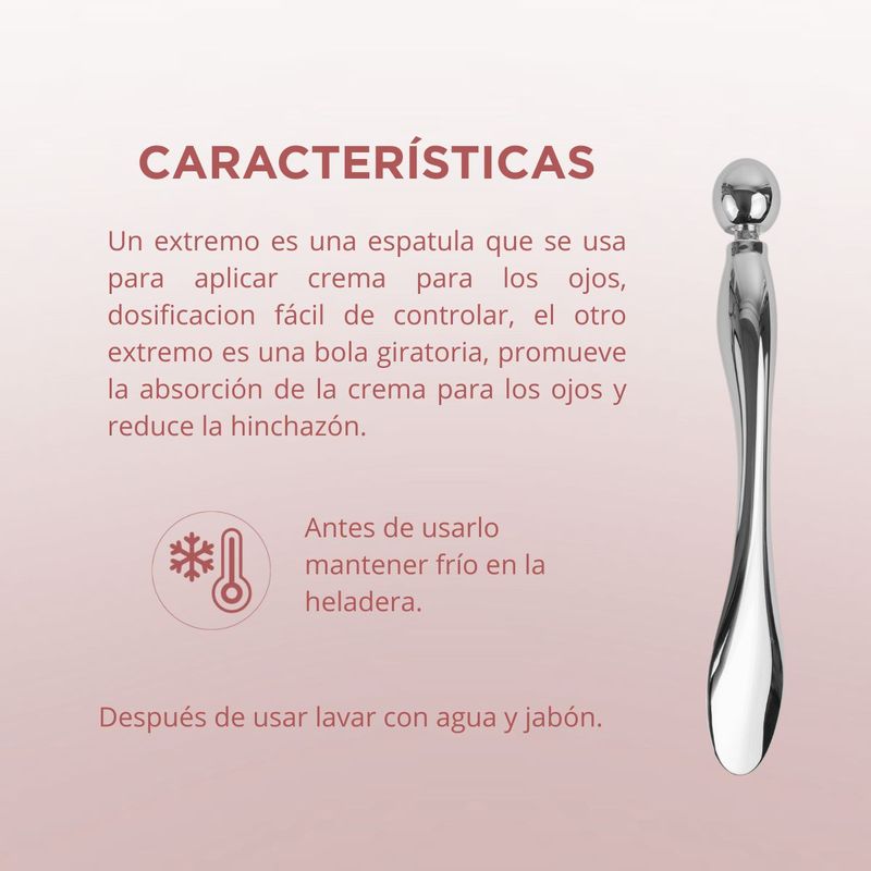 ESPATULA MASAJEADORA C/RODILLO P/OJOS KEIKO