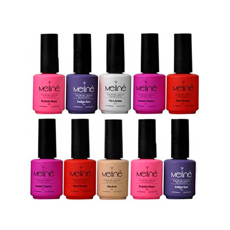 Combo 10 Esmaltes Semipermanentes Gel UV/LED Meliné