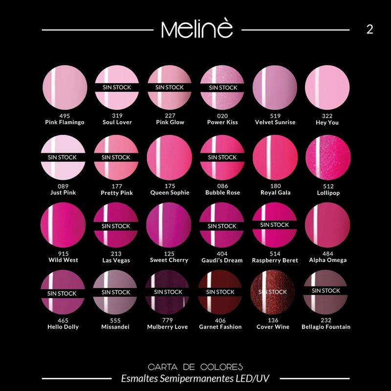 Combo 10 Esmaltes Semipermanentes Gel UV/LED Meliné