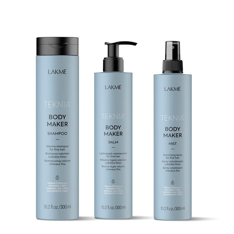 Combo Completo Voluminizador Cabellos Finos Body Maker Lakme