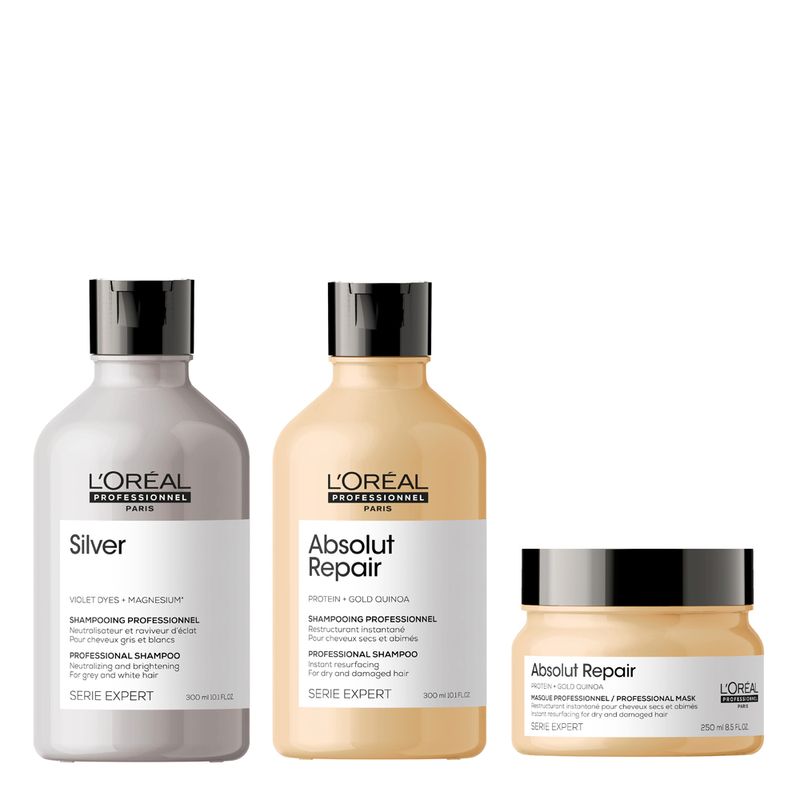 Kit Absolut Repair + Shampoo Silver L'Oréal Professionnel