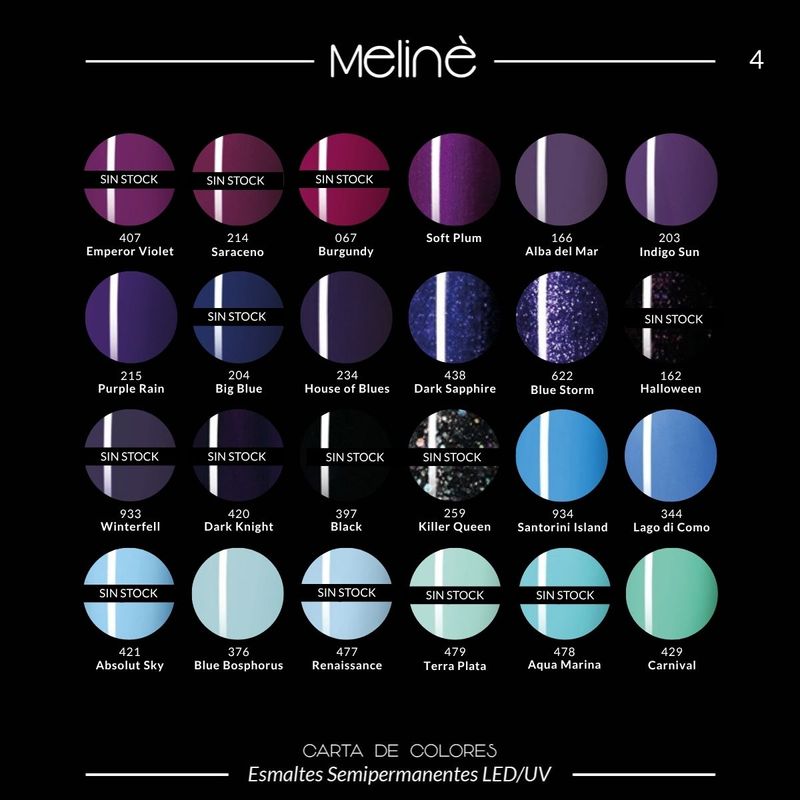 Combo 10 Esmaltes Semipermanentes Gel UV/LED Meliné