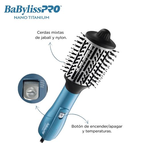 Cepillo Térmico Secador y Hot Brush Nano Titanium 64mm Babyliss PRO