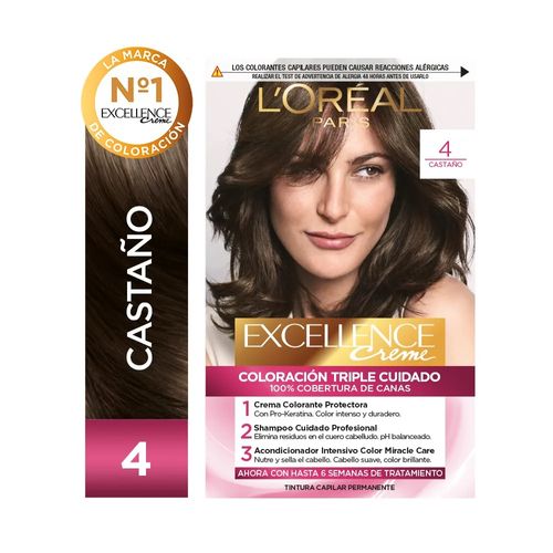 Tintura Permanente Excellence Tono 4 Rubio L'Oréal Paris