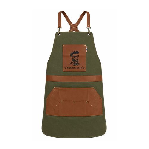 Delantal Barbero De Cuero y Gabardina Lucydan
