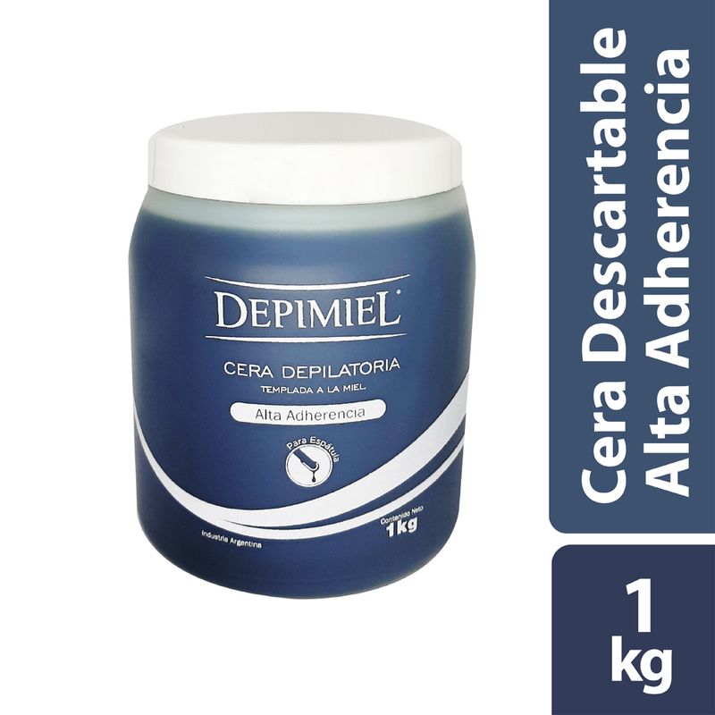 2 Kg de Cera Depilatoria Templada Alta Adherencia Depimiel + Bandas Depilatorias