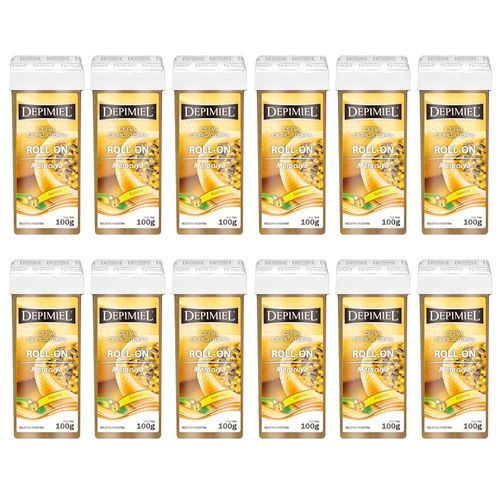 12 Ceras Depilatorias Roll-On Maracuyá x100 g Depimiel