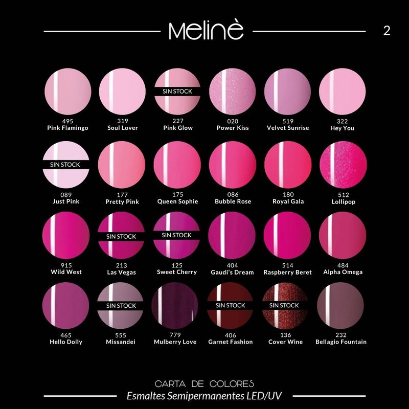 Combo 6 Esmaltes Semipermanentes Meliné