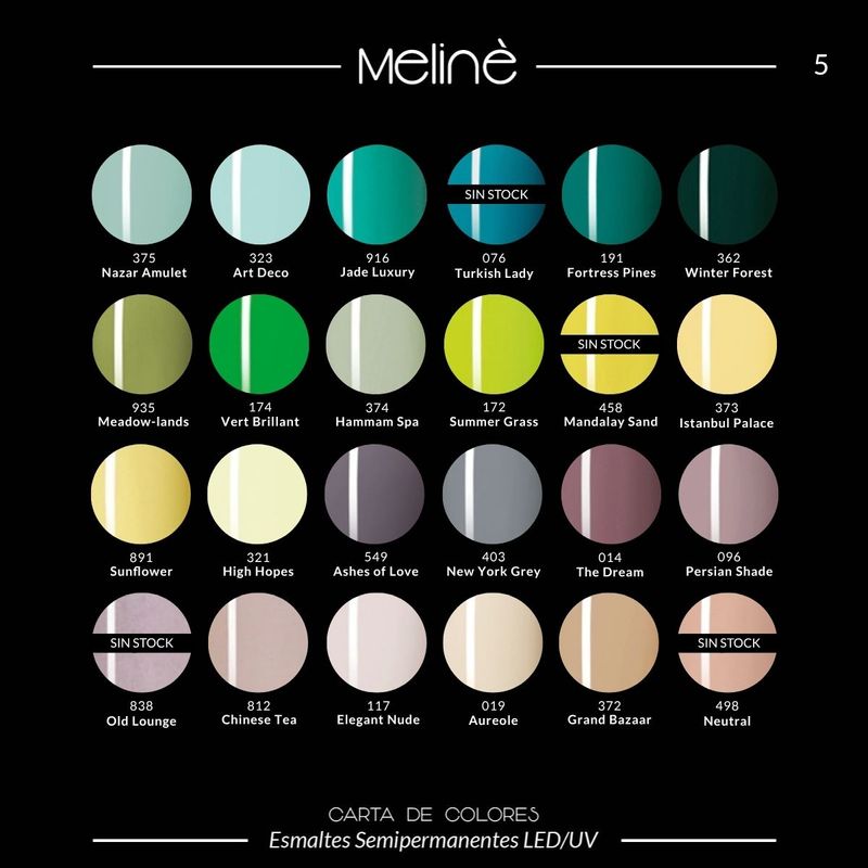 Combo 10 Esmaltes Semipermanentes Gel UV/LED Meliné