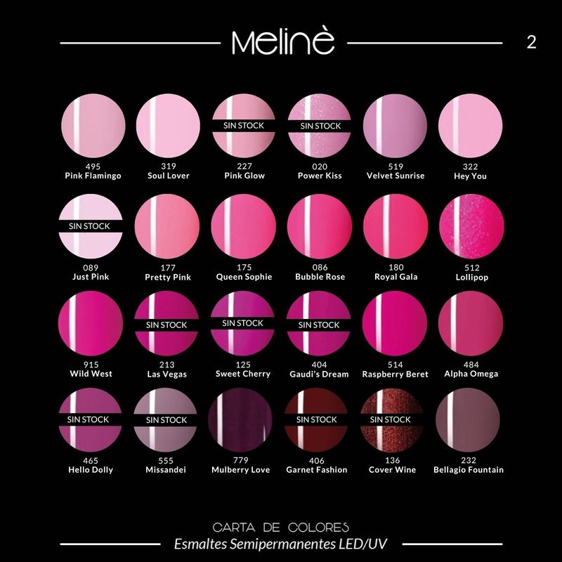 Kit 12x Esmaltes Meliné Semipermanentes + Base y Top