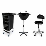 Combo Profesional Lavacabezas Portatil + Taburete + Módulo Auxiliar | TeknikStyle