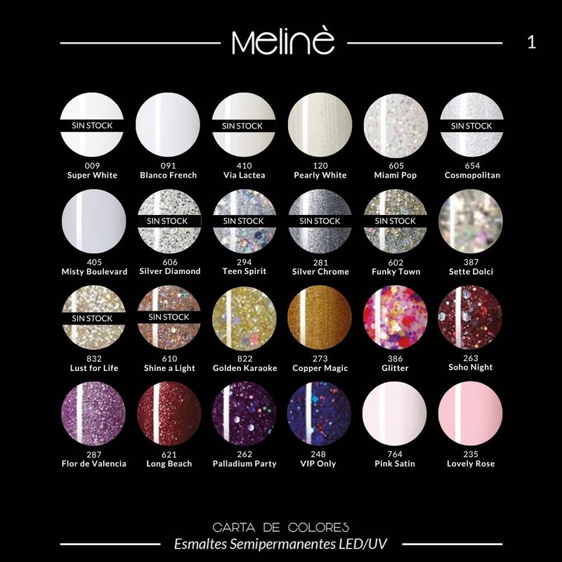 Combo 10 Esmaltes Semipermanentes Gel UV/LED Meliné