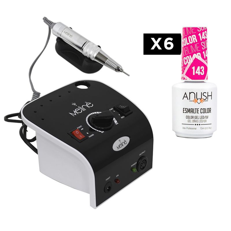 Torno Supreme Drill + 6 Esmaltes semipermanentes Anush