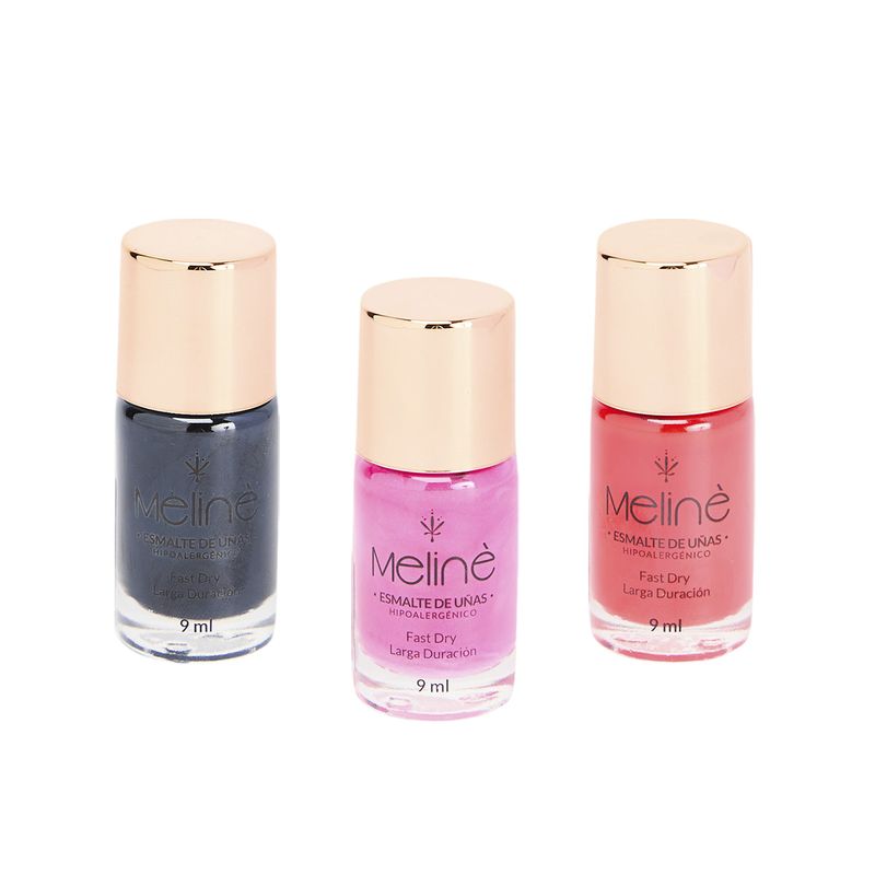 Combo Meliné Larga duración Hipoalergenico x3 colores