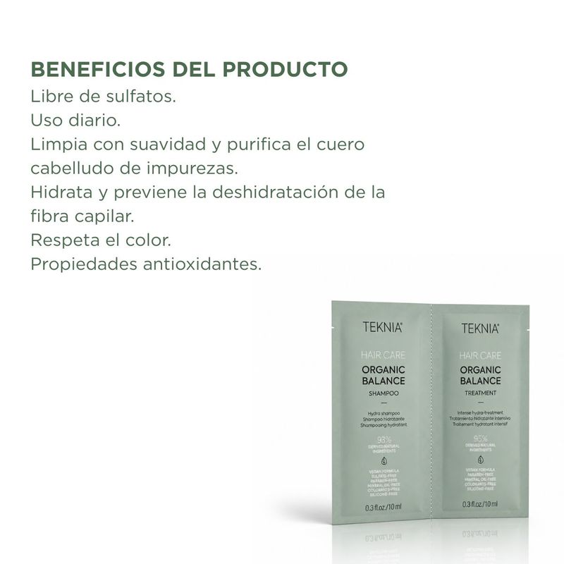 SACHET X10 DUO ORGANIC BALANCE TEKNIA LAKME