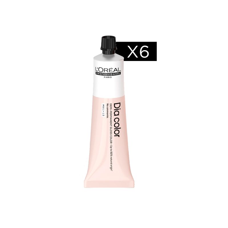 Kit x6 Tinturas Coloración Profesional Tono Sobre Tono Dia Color x60grs L'Oréal Professionnel