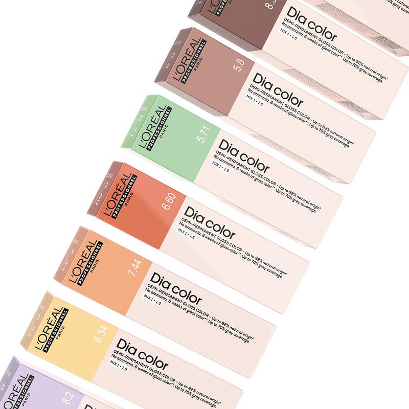 Kit x6 Tinturas Coloración Profesional Tono Sobre Tono Dia Color x60grs L'Oréal Professionnel