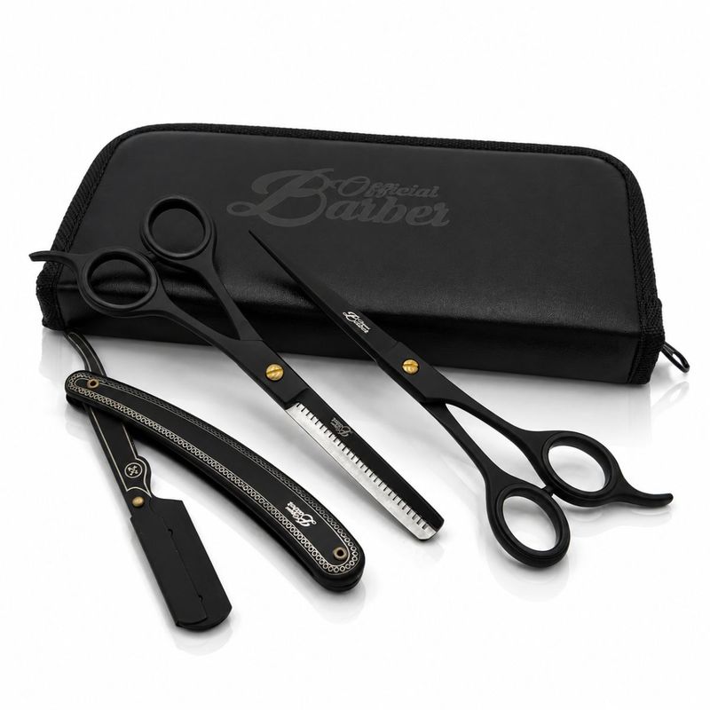 SET TIJ CORT+PULIR+NAV+REP 6" BLACK OFF BARBER