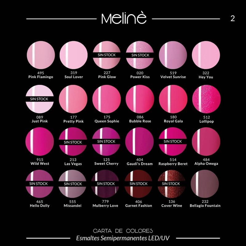 Combo 10 Esmaltes Semipermanentes Gel UV/LED Meliné