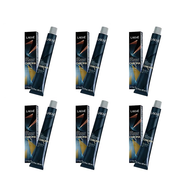 Combo 6 Tinturas Sin Amoníaco High Performance x60ml Chroma Lakmé