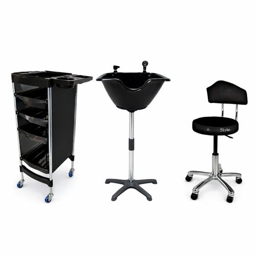 Combo Profesional Lavacabezas Portatil + Taburete + Módulo Auxiliar | TeknikStyle