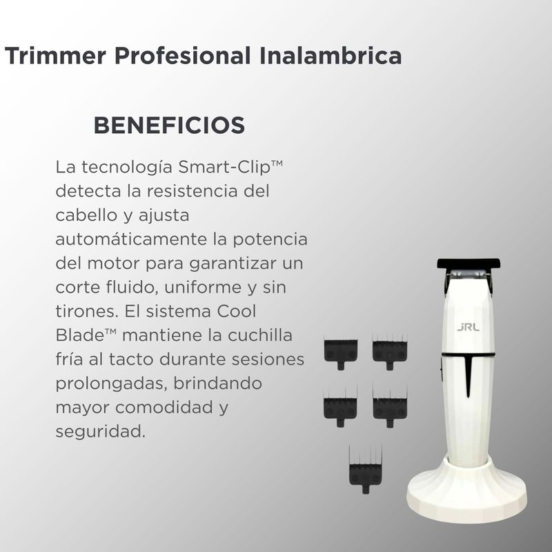 Combo Profesional JRL Onix White Ghost Trimmer + Shaver
