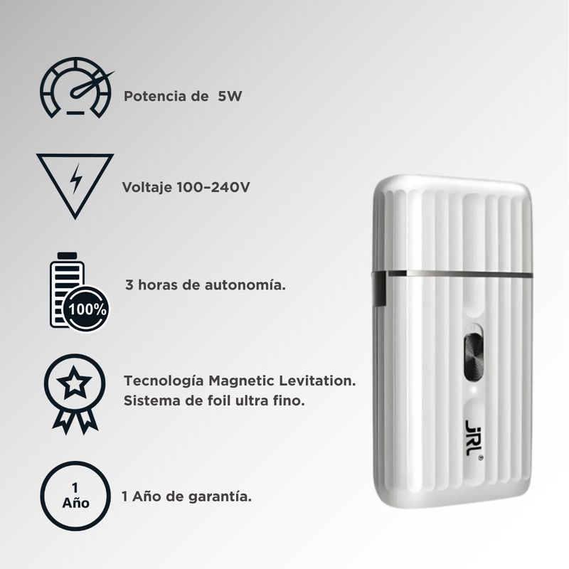 Combo Profesional JRL Onix White Ghost Trimmer + Shaver