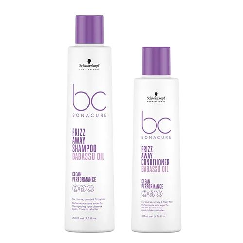 Kit Antifrizz Shampoo 250ml + Acondicionador 200ml Frizz Away Bonacure Schwarzkopf